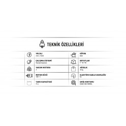 Halı ve Koltuk Yıkama Makinası 3 Motorlu 1 Püskürtmeli 3600 W